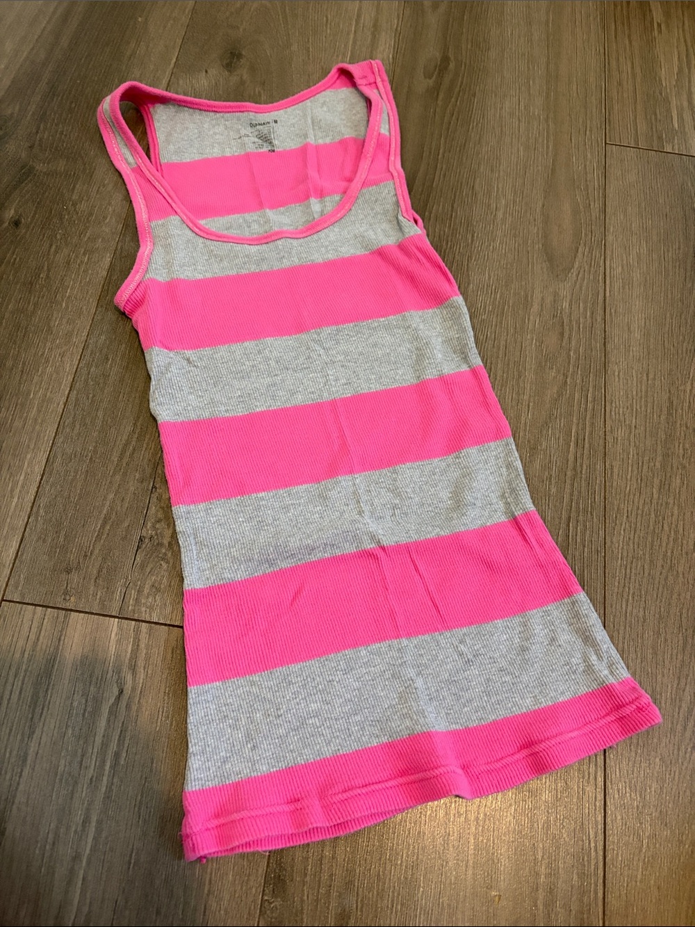 Old Navy Pink & Gray Striped Tank Dress for Girls
